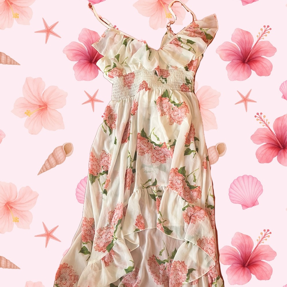 HeartSoul White and Pink Floral Dress